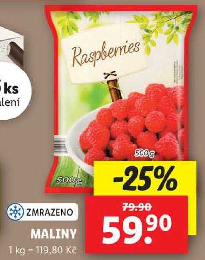 MALINY, 500 g
