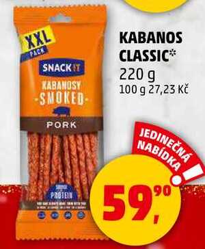 KABANOS CLASSIC SNACKIT, 220 g 