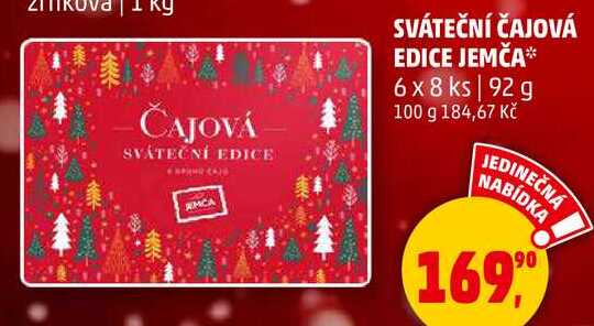 SVÁTEČNÍ ČAJOVÁ EDICE JEMČA, 6 x 8 ks, 92 g