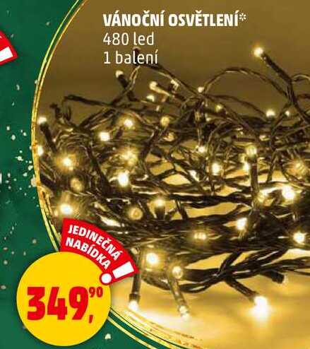 VÁNOČNÍ OSVĚTLENÍ 480 led, 1 balení 