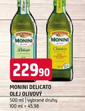 Monini Delicato Extra panenský olivový olej 500ml
