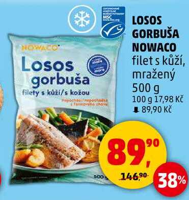 LOSOS GORBUŠA NOWACO filet s kůží, mražený, 500 g