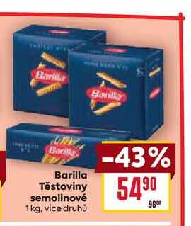 Barilla Těstoviny semolinové 1kg