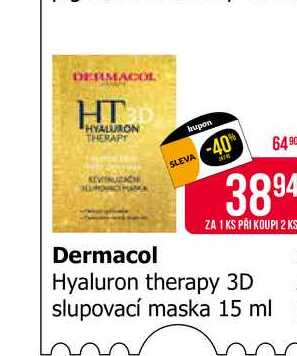 Dermacol Hyaluron therapy 3D slupovací maska 15 ml 