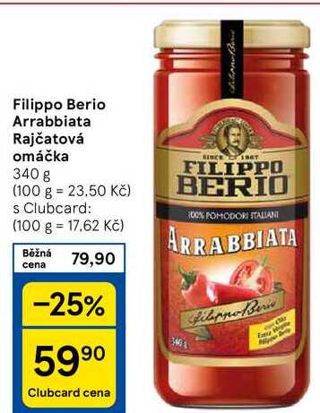 Filippo Berio Arrabbiata Rajčatová omáčka, 340 g 