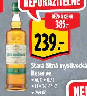 Stará žitná myslivecká Reserve, 0,7 l