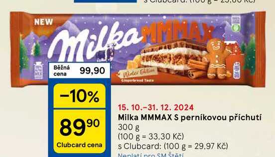 Milka MMMAX S perníkovou příchutí, 300 g 