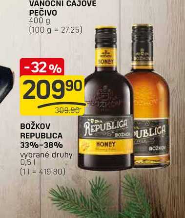 BOŽKOV REPUBLICA 33%-38% vybrané druhy 0,5l