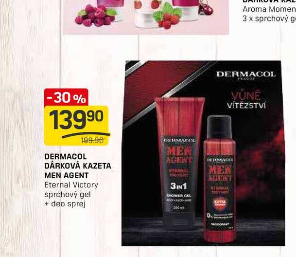 DERMACOL DÁRKOVÁ KAZETA MEN AGENT Eternal Victory sprchový gel + deo sprej 