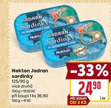 Nekton Jadran sardinky 125/90 g 