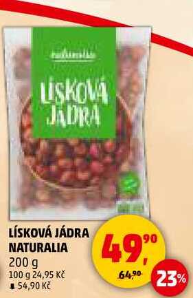 LÍSKOVÁ JÁDRA NATURALIA, 200 g