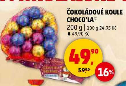 ČOKOLÁDOVÉ KOULE CHOCO'LA, 200 g 