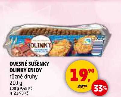 OVESNÉ SUŠENKY OLINKY ENJOY různé druhy, 210 g 