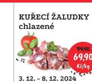 KUŘECÍ ŽALUDKY chlazené 1kg  