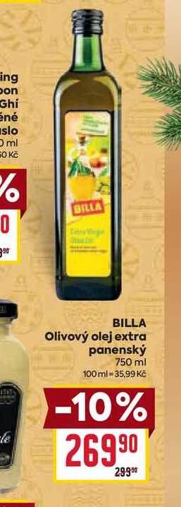 BILLA Olivový olej extra panenský 750 ml