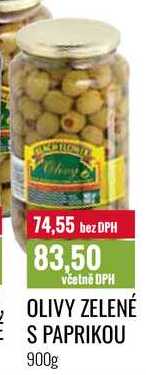 OLIVY ZELENÉ S PAPRIKOU 900g 