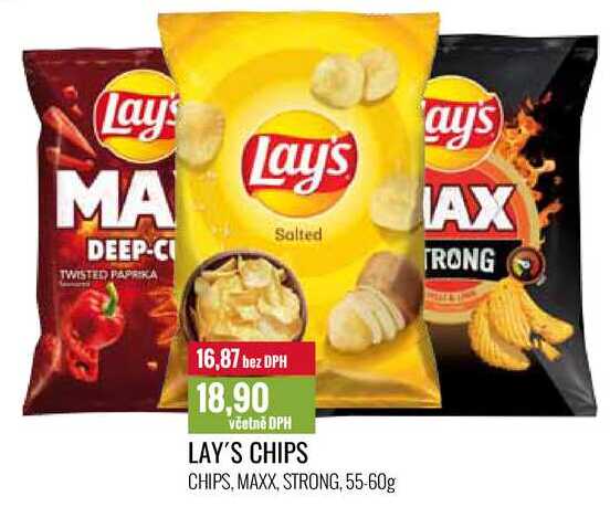 LAY'S CHIPS 55-60g 