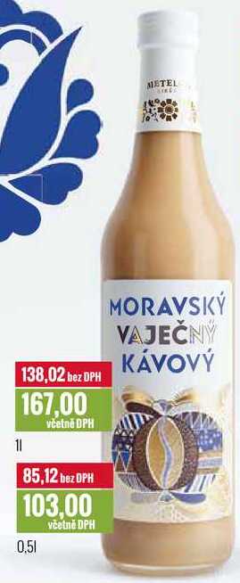 MORAVSKÝ VAJEČNÝ KÁVOVÝ 0,5l, 1l