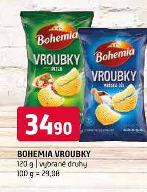 Bohemia Vroubky 120g, vybrané druhy