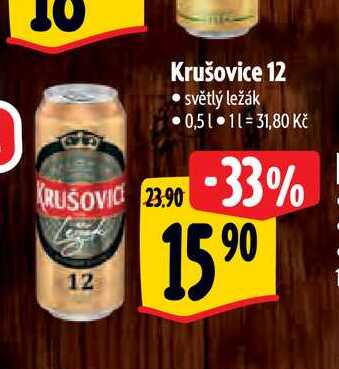 Krušovice 12  0,5 l