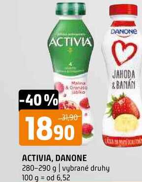 Activia danone 280-290 g vybrané druhy 