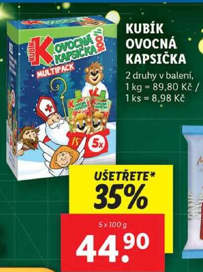 KUBÍK OVOCNÁ KAPSIČKA, 5x 100 g