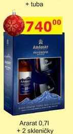 Ararat 0,7l + 2 skleničky 