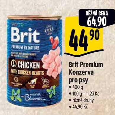 Brit Premium Konzerva pro psy, 400 g 