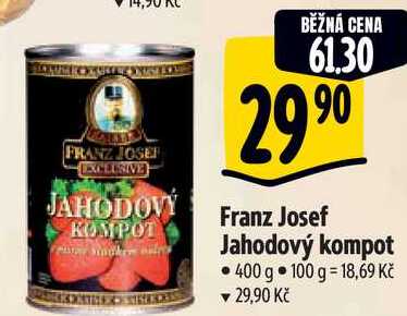 Franz Josef Jahodový kompot, 400 g 