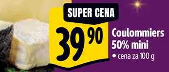 Coulommiers 50% mini, cena za 100 g 