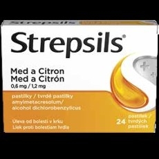 Strepsils® Med a Citron 24 pastilek