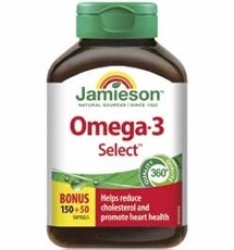 JAMIESON Omega-3 Select 1000 mg 200 kapslí