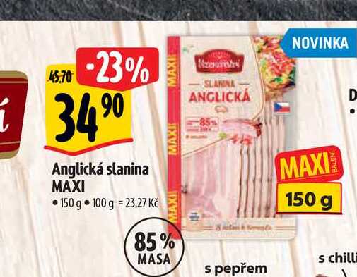   Anglická slanina MAXI • 150 g 