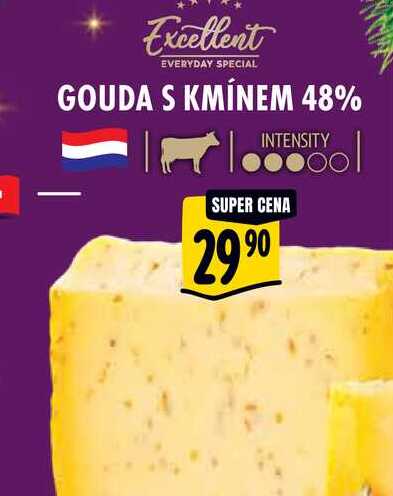   GOUDA S KMÍNEM 48% 100 g