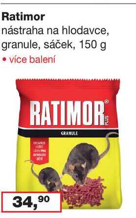 Ratimor nástraha na hlodavce, granule, sáček, 150 g 