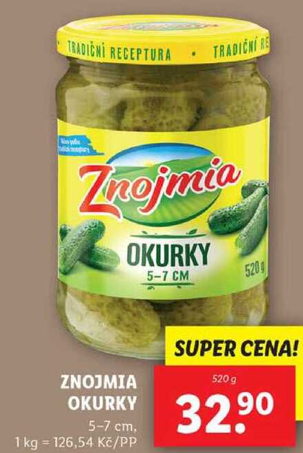 ZNOJMIA OKURKY, 520 g