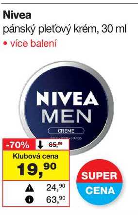 Nivea pánský pleťový krém, 30 ml