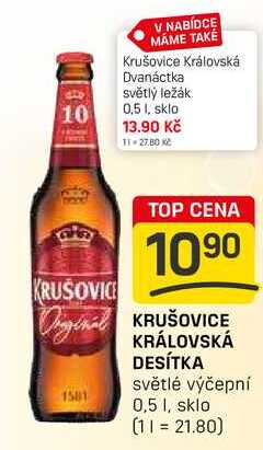 KRUŠOVICE KRÁLOVSKÁ DESÍTKA světlé výčepní 0,5l