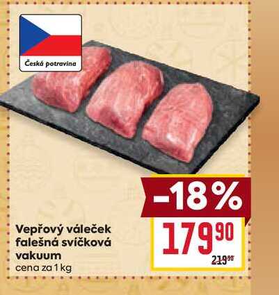 Vepřový váleček falešná svíčková vakuum cena za 1 kg