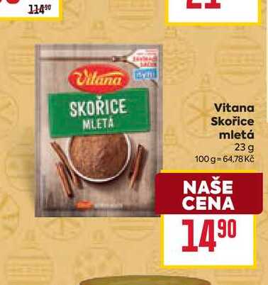 Vitana Skořice mletá 23g