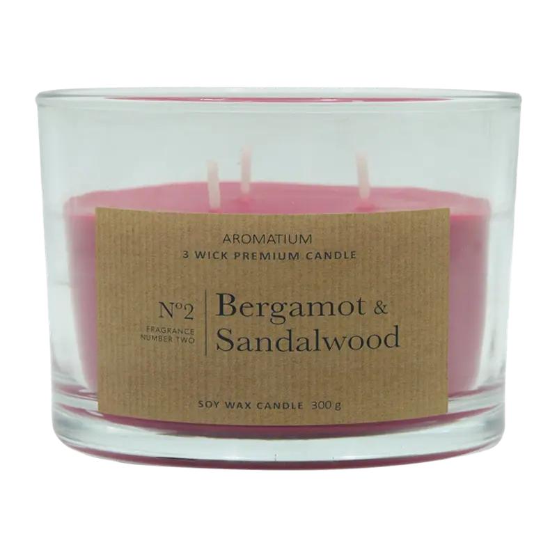 Aromatium Svíčka Bergamot & Sandalwood, 1 ks