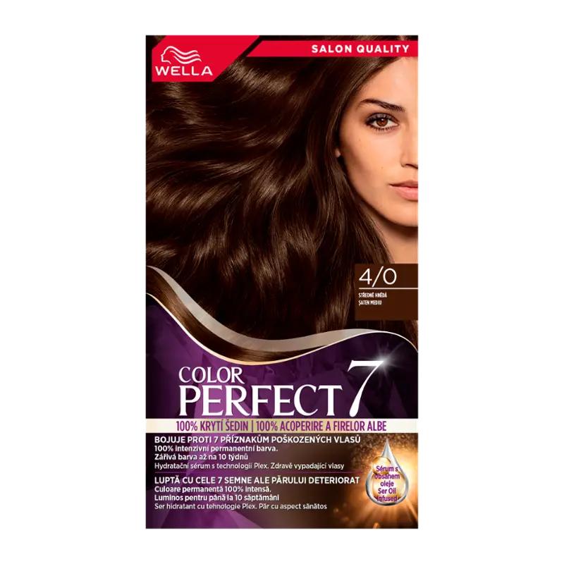 Wella Barva na vlasy Color Perfect 4/0 medium brown, 1 ks