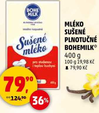 MLÉKO SUŠENÉ PLNOTUČNÉ BOHEMILK, 400 g