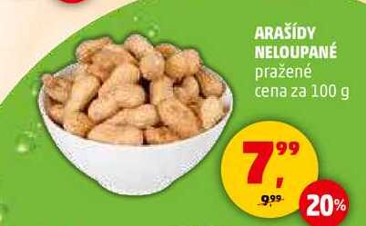 ARAŠÍDY NELOUPANÉ pražené, 100 g