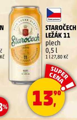 Staročech světlý ležák 11, 0,5l plech 0.5l