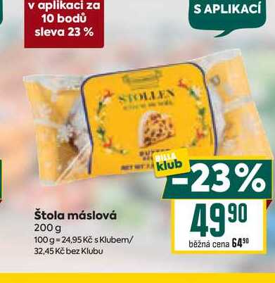 Štola máslová 200 g 