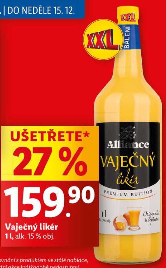Vaječný likér, 1 l
