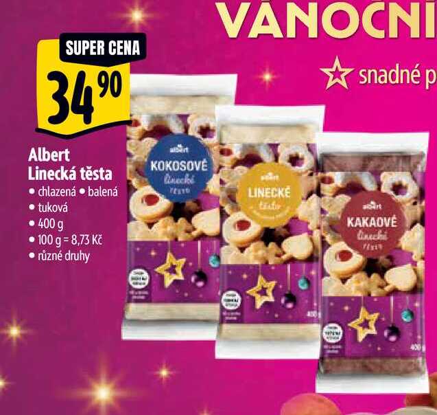   Albert Linecká těsta   chlazená • balená • tuková • 400 g 