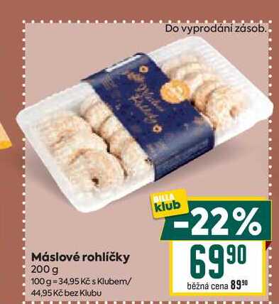 Máslové rohlíčky 200 g 