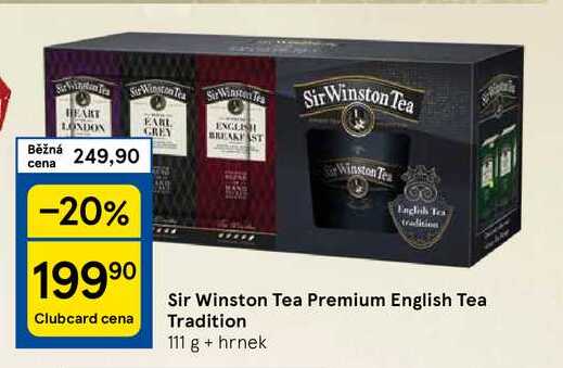 Sir Winston Tea Premium English Tea Tradition, 111 g + hrnek 